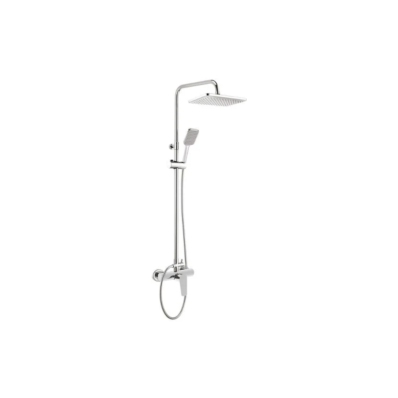 DEANTE NUT 04XM Douchette tubulaire chromée 1-fonction avec robinet mélangeur