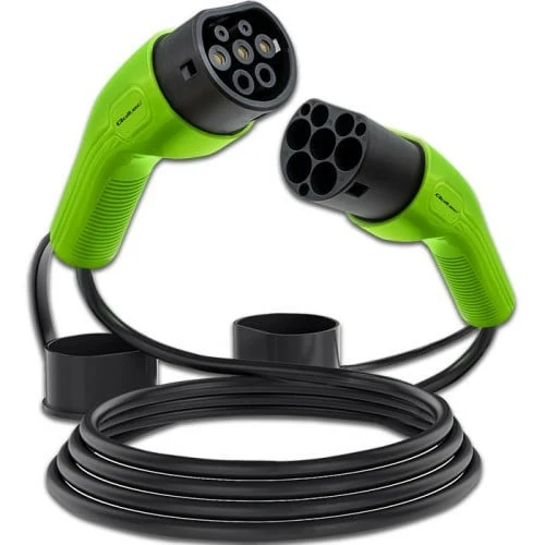 Qoltec 52473 Câble EV Type 2 pour la recharge de voiture | 400V | 11KW | 16A | 5M