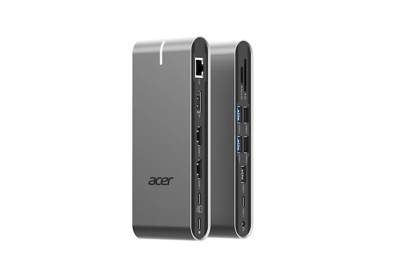 Acer HP.DSCAB.022 laptop dock/port replicator Wired USB 3.2 Gen 1 (3.1 Gen 1) Type-C Silver