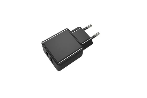 CHARGEUR SECTEUR 2 PORTS USB Type-A 2,4 A NOIR