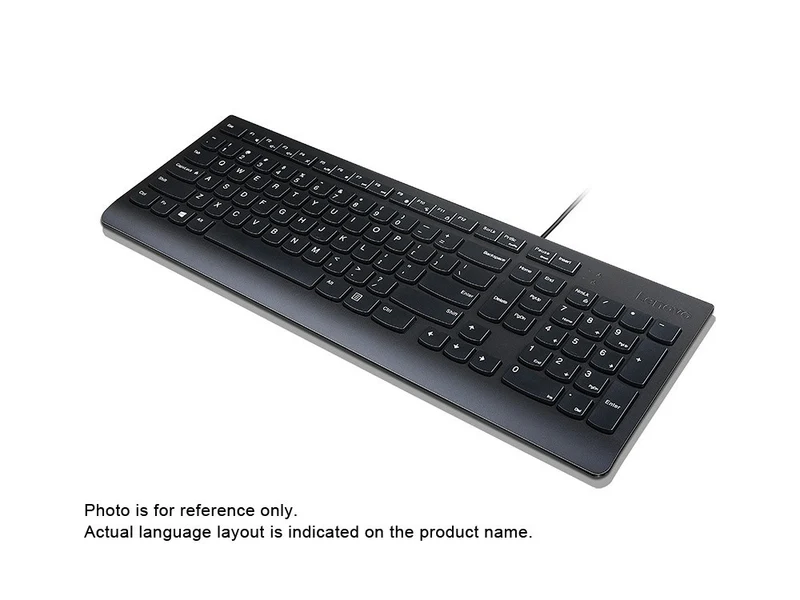Lenovo Essential clavier Universel USB Tcheque, Slovaque Noir