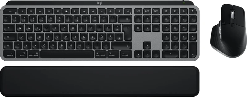 Logitech MX Keys S Combo for Mac clavier Souris incluse maison/bureau Bluetooth QWERTZ Allemand Gris