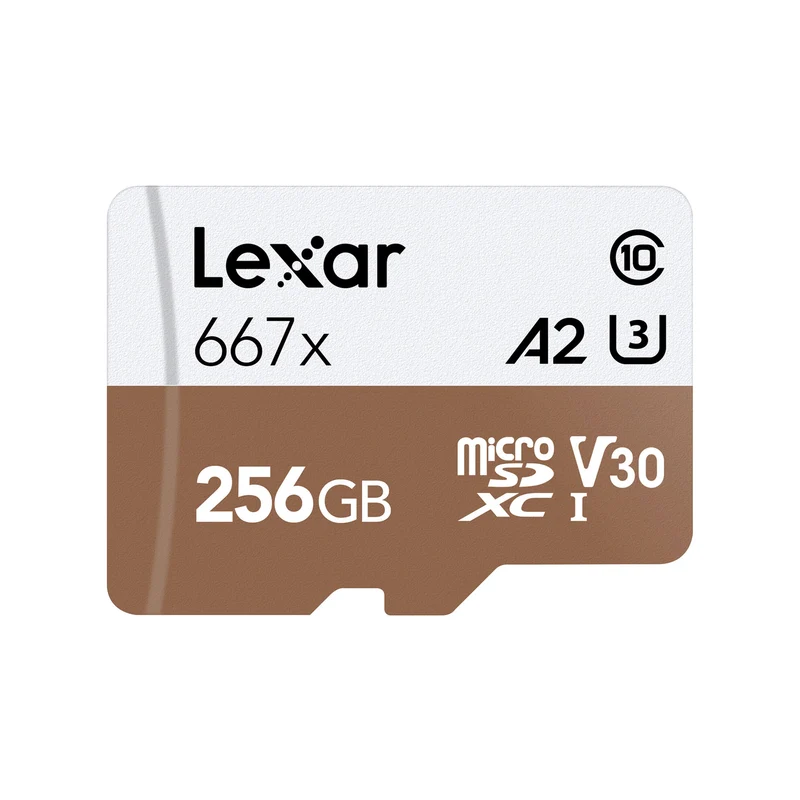 Lexar 256GB Professional 667x UHS-I microSDXC Memory Card with SD Adapter