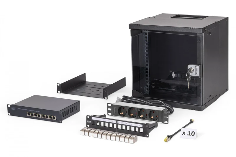 "Digitus DN-49101-SET Ensemble réseau SOHO Pro, 254 mm (10"") - 6U, 315 x 300 mm (l x p)"