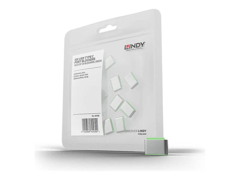LINDY Verrou de port USB type C vert 10pcs