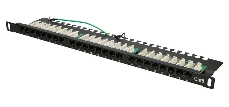 Extralink CAT6 UTP 0,5U | Panneau de brassage | 24 ports