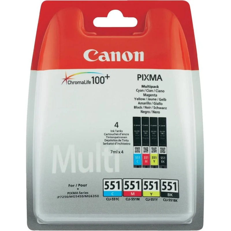 Ink/CLI-551 Cartridge CMYK BLIST+SEC