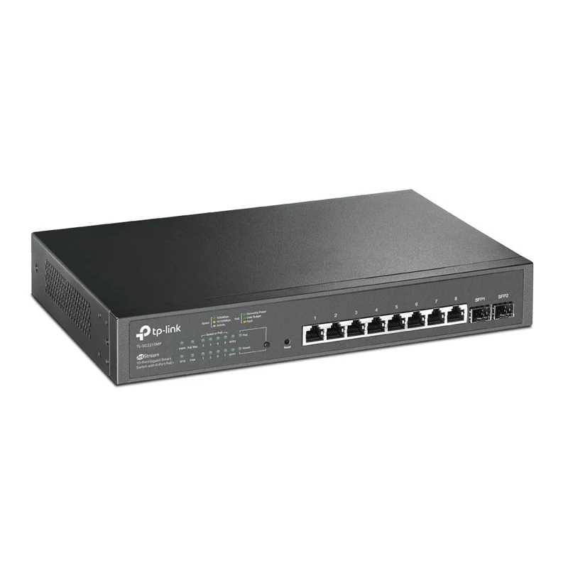 TP-Link JetStream TL-SG2210MP commutateur réseau Géré L2/L2+ Gigabit Ethernet (10/100/1000) Connexion Ethernet, supportant l'alimentation via ce port (PoE) 1U N