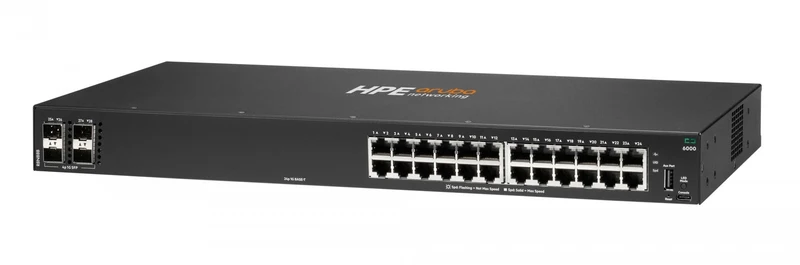 HPE Aruba Networking CX 6000 24p 10M/100M/1G 4p SFP 1G Switch