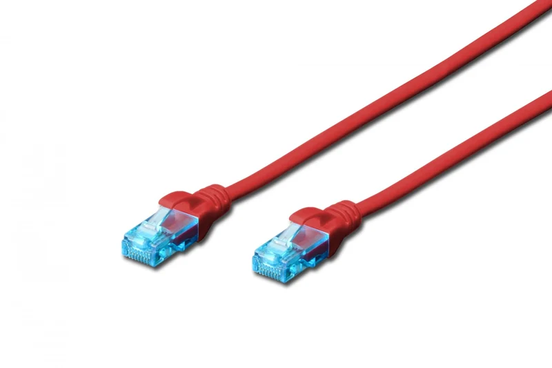 Digitus DK-1512-030/R câble de réseau Rouge 3 m Cat5e U/UTP (UTP)