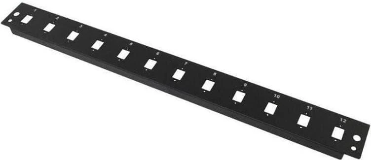 "Fiber optic cross-connect panel without front plate, 19"" 1U, retractable, cable gland PG13, black"