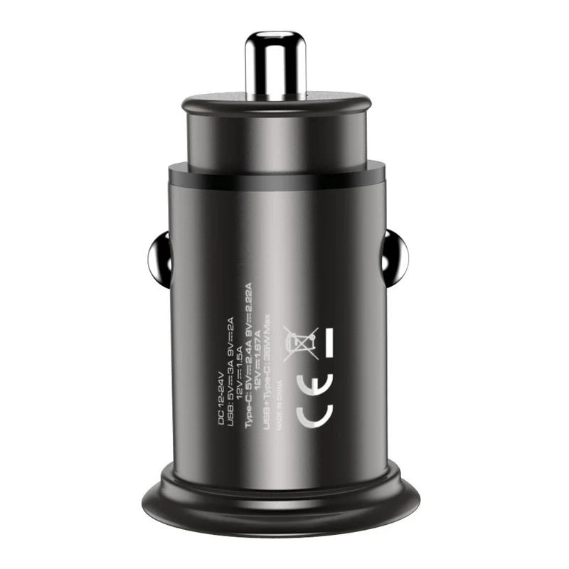 Techly IUSB2-CAR5-AC38W Chargeur de voiture USB-C & USB-A 38W/3A 5-12V