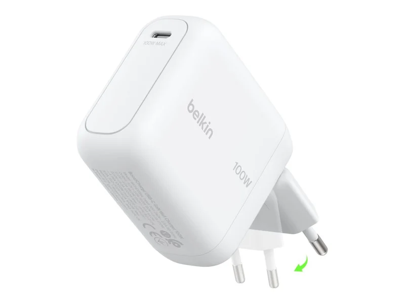 100W 1C GAN WALL CHARGER WH FOLD WH