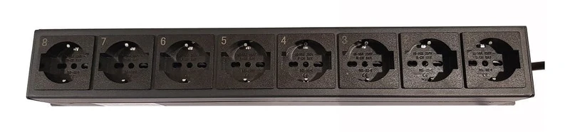 "Techly I-CASE STRIP-815I Barre de Rack 19"" 1.5U, 8x prises UNEL a l'arriere, 8x interrupteur a l'avant"