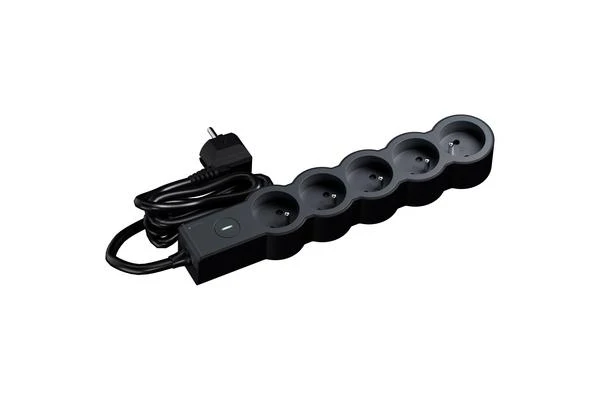 Multiprise 5x2P+T 16A 230V-3680W inter ON/OFF - cordon 3m -