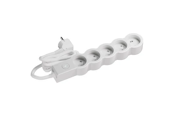 Multiprise 5x2P+T 16A 230V-3680W inter ON/OFF - cordon 3m -