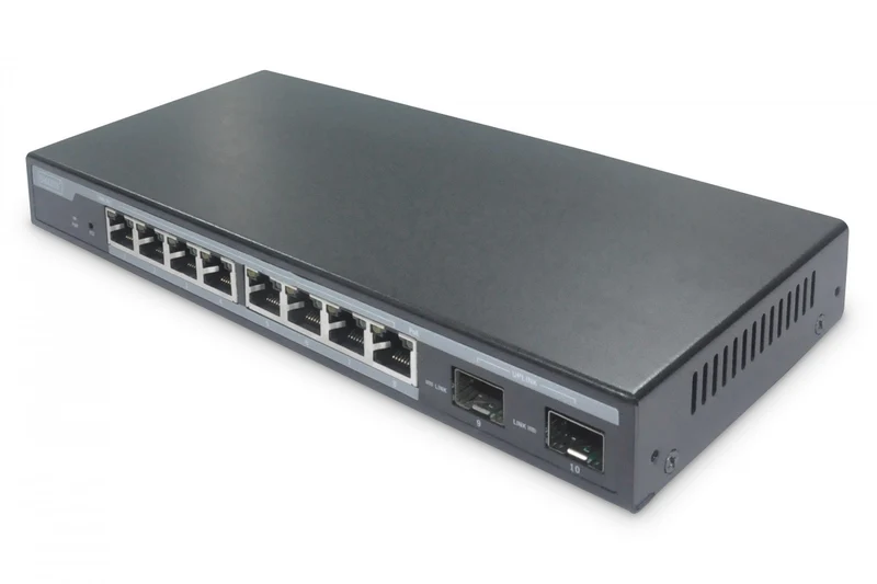 Digitus DN-95344 commutateur réseau Gigabit Ethernet (10/100/1000) Connexion Ethernet, supportant l'alimentation via ce port (PoE) Noir
