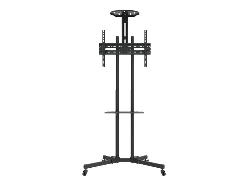 JAPANNEXT Support écran sur roulettes - 32 à 65 pouces - VESA 100x100 à 600x400 - Hauteur réglable - Tablette - Support caméra