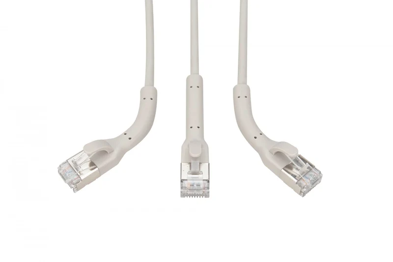 Digitus DK-1632-A-050B Câble de raccordement angulaire CAT 6A F-FTP, cuivre, 5 m, gris