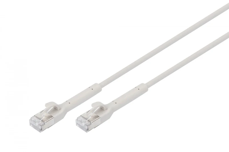Digitus DK-1632-A-015B Câble de raccordement angulaire CAT 6A F-FTP, cuivre, 1,5 m, gris