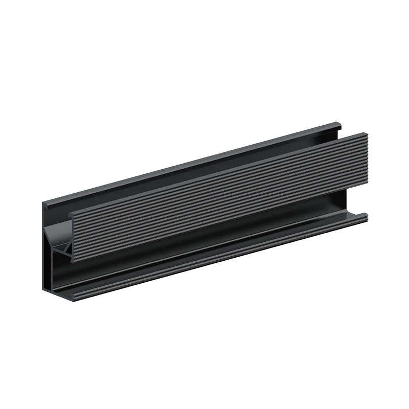 Elios Black Aluminum Solar Rail 4700mm | 185″ Solar Mounting Rail
