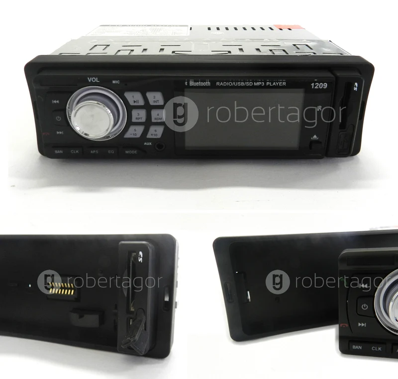 AUTORADIO STEREO BLUETOOTH AUTO LCD RADIO TELECOMANDO SLOT SD USB AUX MP3 1209