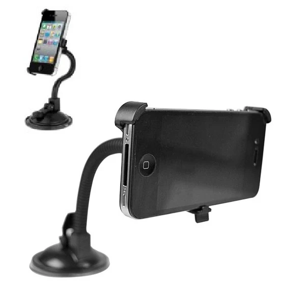 SUPPORTO AUTO IPHONE 4 E 4S smartphon SNODABILE RUOTANTE 360° VENTOSA