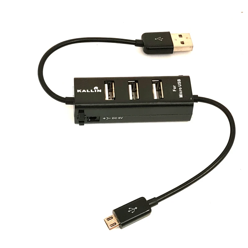 HUB 2.0 CARICABATTERIE ADATTATORE 3 PORTE E MICRO USB MOLTIPLICATORE smartphon