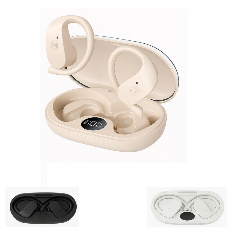 CUFFIE AURICOLARI BLUETOOTH 5.3 TWS OVER EAR CONDUZIONE OSSEA SMATPHONE AS-06534