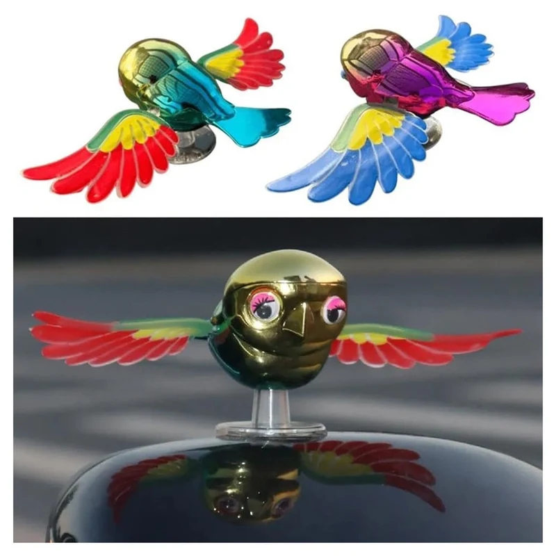 UCCELLO 3D DECORAZIONE AUTO MOTO RETROVISORE BATTE ALI VENTO AEREODINAMICO