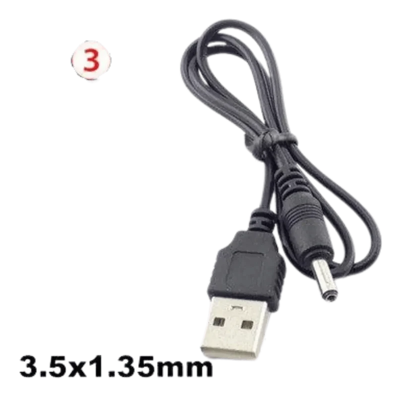 Câble d'alimentation DC USB vers Jack DC 3.5 x 1.35mm