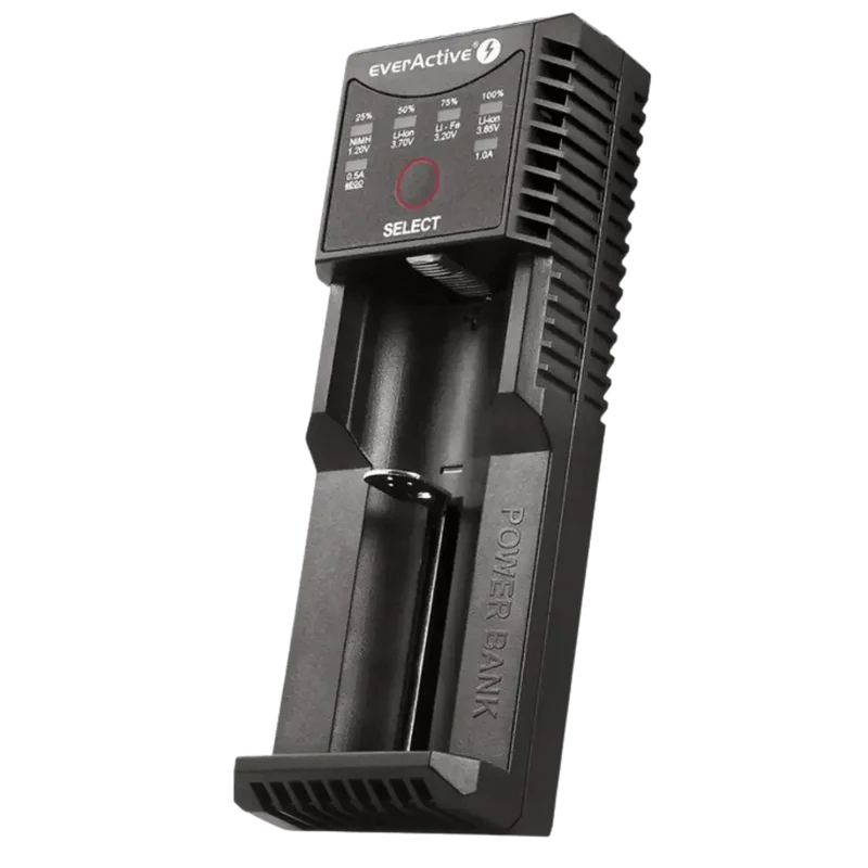 Chargeur pour 1 batterie, Li-Ion, LiFePO4 et Ni-MH