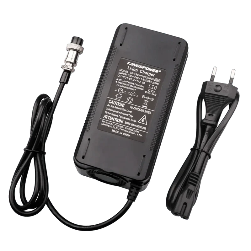 Chargeur 67.2v 2A Connecteur XLR écrou 3 contact