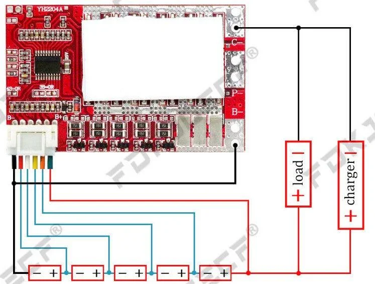 BMS pour batterie Lifepo4 3S-4S-5S 50A