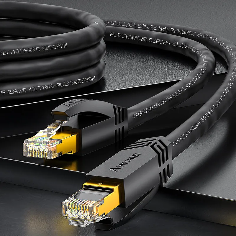 AMPCOM Cat8 S/FTP 24AWG LSZH Patch Cable for Data Center Cabling or Surveillance System Wiring
