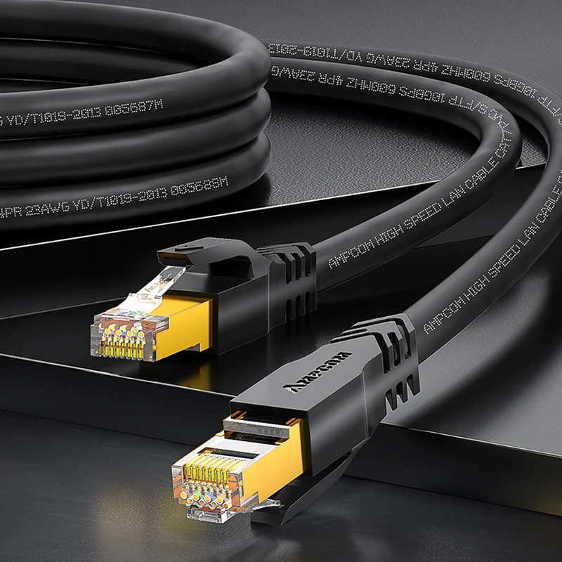 AMPCOM Ultra-Flexible Cat7 26AWG S/FTP Network Patch Cable, Ultra-Flexible PVC Jacket