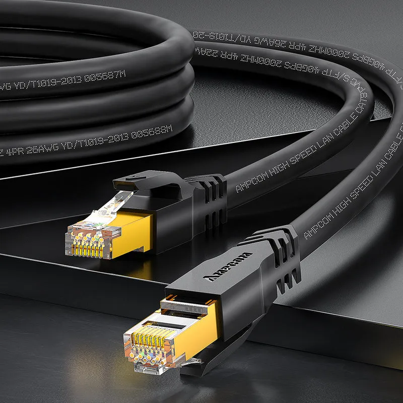 AMPCOM Ultra-Flexible Cat8 26AWG S/FTP Network Patch Cable, Ultra-Flexible PVC Jacket