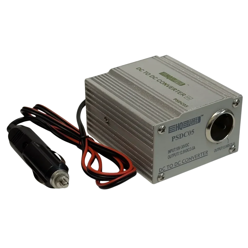 Convertisseur de Tension 24V vers 12V DC 5A – Prise Allume-Cigare Véhicules