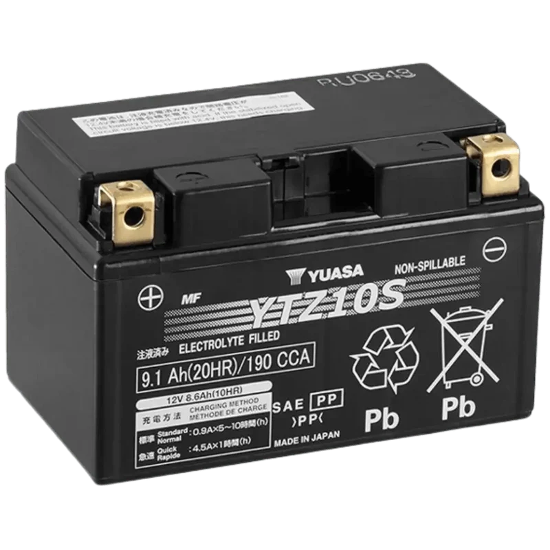 Batterie Moto YUASA YTZ10-S 12V AGM – Sans Entretien Prête à l'Emploi