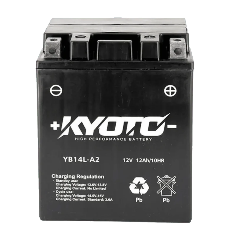 Batterie Moto KYOTO GB14L-A2 12V SLA AGM – Sans Entretien Prête à l'Emploi