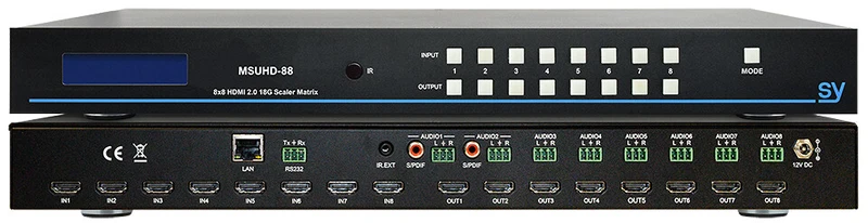SY Electronics SY-MSUHD-88 matrix switcher Scaling matrix switcher Built-in display