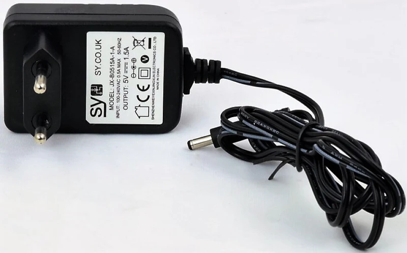 SY Electronics PS-5V1A-1.3-EU power adapter/inverter Black