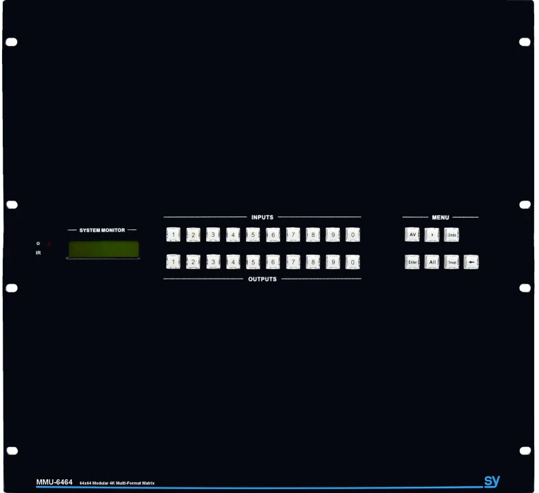 SY Electronics SY-MMU-6464 matrix switcher Modular AV matrix switchers Built-in display