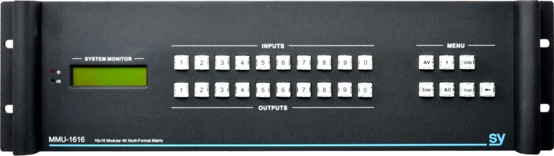SY Electronics SY-MMU-1616 matrix switcher Modular AV matrix switchers Built-in display