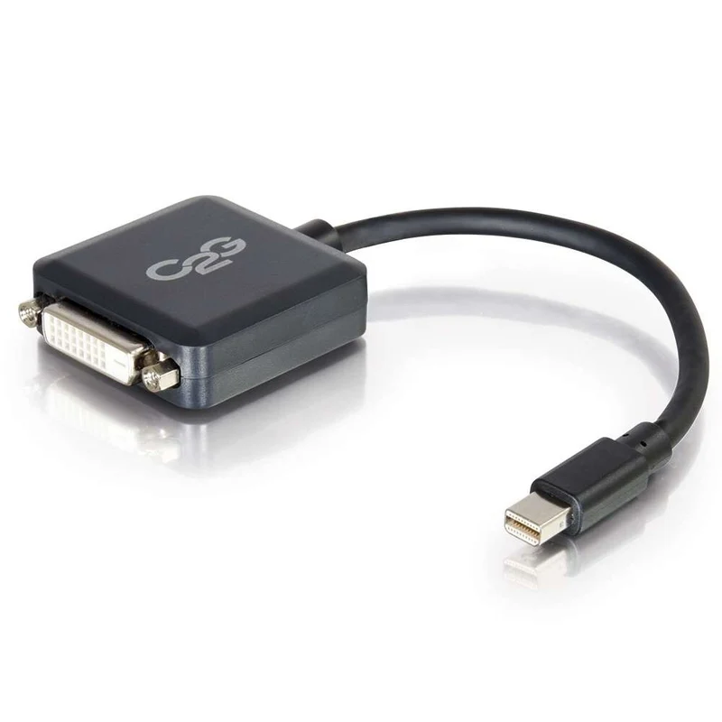 C2G 8in Mini DisplayPortTM Male to Single Link DVI-D Female Adapter Converter - Black