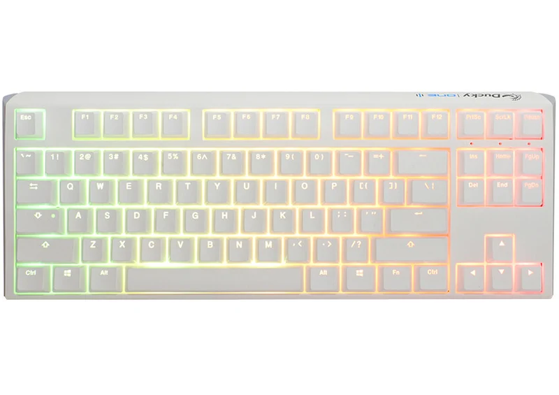 Ducky One3 Pure White TKL Speed keyboard Gaming USB UK English