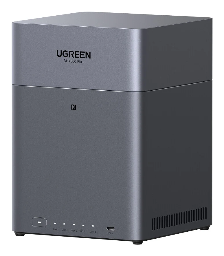 Ugreen DH4300 Plus NAS Mini Tower 8 GB LPPDDR4X UGOS Pro Grey