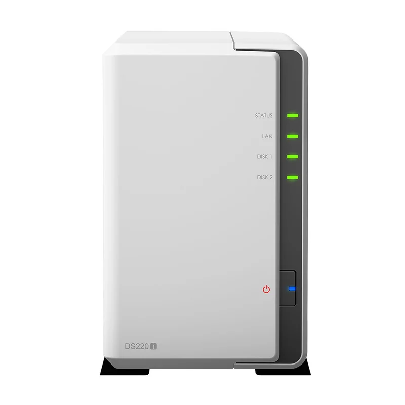 Synology DiskStation DS220j NAS Mini Tower Realtek RTD1296 0.512 GB DDR4 0 TB DiskStation Manager White