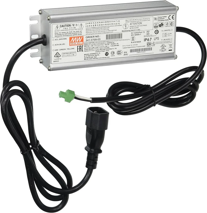 Cisco AIR-PWRADPT-RGD2= power adapter/inverter Indoor 60 W Black